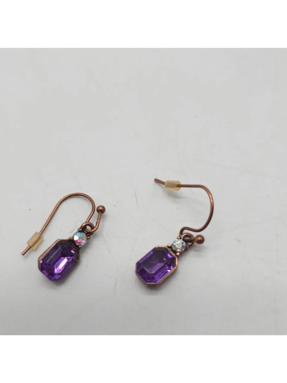 Avon Purple Amethyst Colored Collared Necklace Earrings Gift Set Nina Ricci